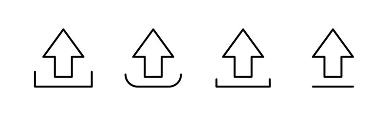 Upload icon set. load data symbol