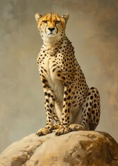 A hunting cheetah wildlife leopard animal.