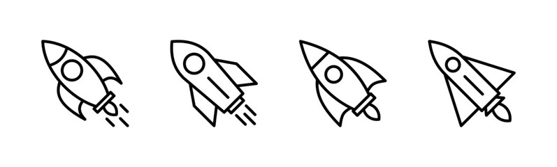 Rocket icon set. Startup icon vector.