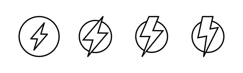 Power icon set. Power Switch Icon. Electric power