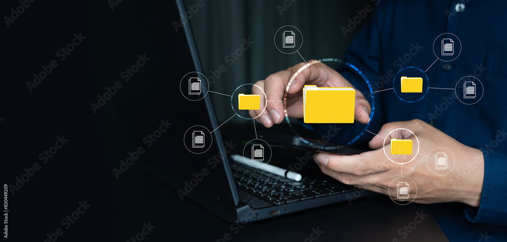 Poster electronic documents, document management system and process automation.