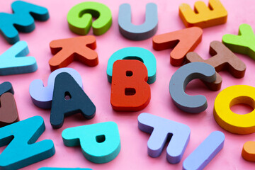 Wooden alphabet letters for kids