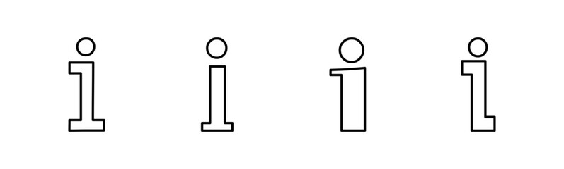 Info sign icon set. about us icon vector. Faq icon