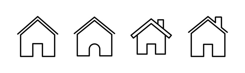 House icon set. Home icon vector