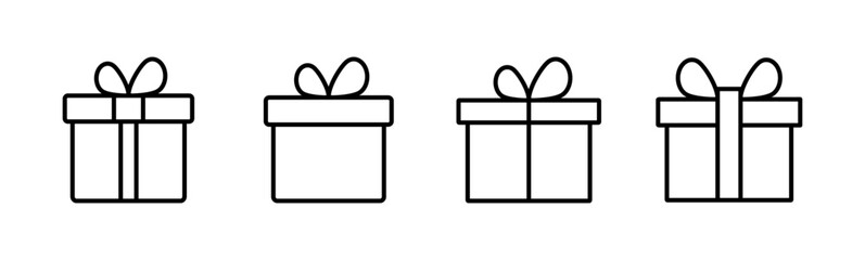 Gift icon set. gift vector icon. birthday gift