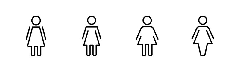 Female icon set. woman icon vector