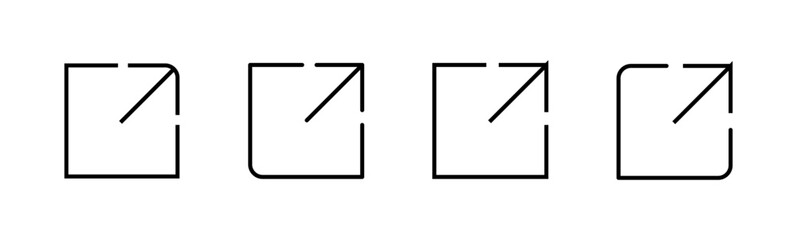 External link icon set. link icon vector. hyperlink symbol