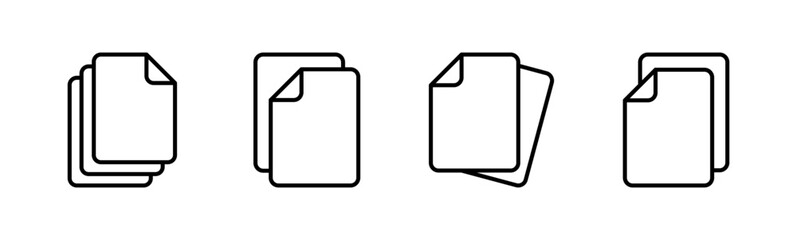 Document icon set. Paper icon. File Icon