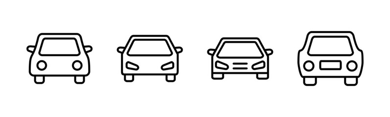 Car icon set. car vector icon. small sedan