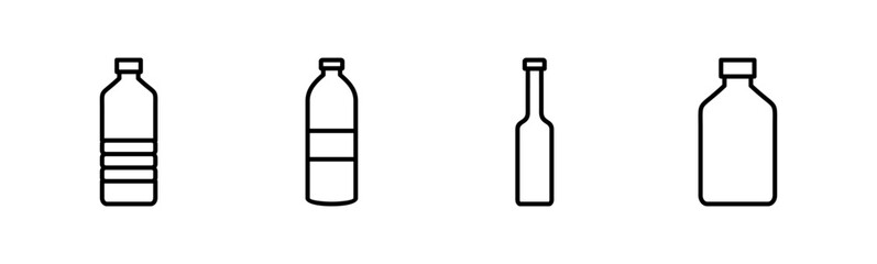 Bottle icon set. bottle vector icon