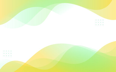 Obraz premium Modern background. Green and yellow gradations. Full color. Wavy effect . Abstract background