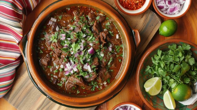 Beef birria recipe with Mexican ingredients