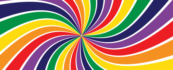 Pride Gradient background with LGBTQ Pride Flag Colours. banner logo lgbtq pride month with rainbow. Website banner, sale. Symbol of pride month june support. vector illustration