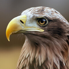 Naklejka premium 독수리, Eagle, Bird of prey, Raptor, Majestic, Wingspan, Talons, Beak, Soar, Predator, Powerful, Feathered, Hunter, Wildlife, Symbolic, Freedom, Aerial, Nest, Keen eyesight, Fierce, Conservation, Nature,