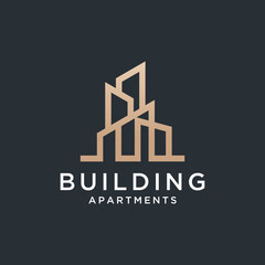 Collection of building architecture , real estate logo design symbols.