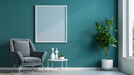 Sophisticated and Cozy Living Room with Lush Greenery and Elegant Furnishings