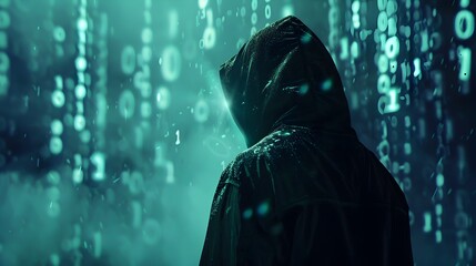 Hooded Presence in the Enigmatic Digital Matrix
