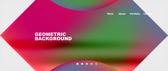 Abstract geometric shapes web design page. Vector Illustration For Wallpaper, Banner, Background, Card, Book Illustration, landing page