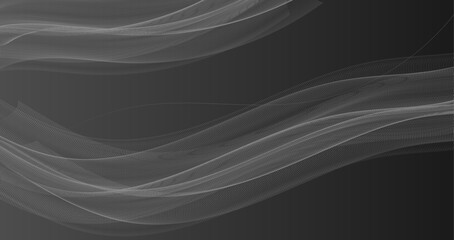 metal wire background. dark background with artistic metallic wire waves