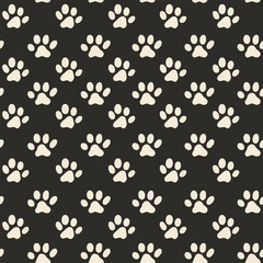 cute brown and beige puppy paw pattern