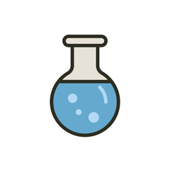 Laboratory flask icon. Laboratory chemical equipment vector illustration