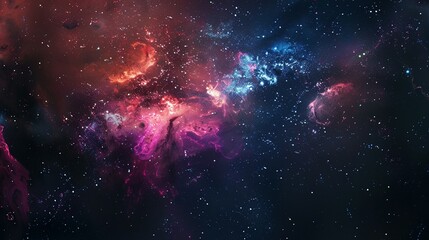 Cosmic Beauty: Abstract Background with Nebulae and Galaxies