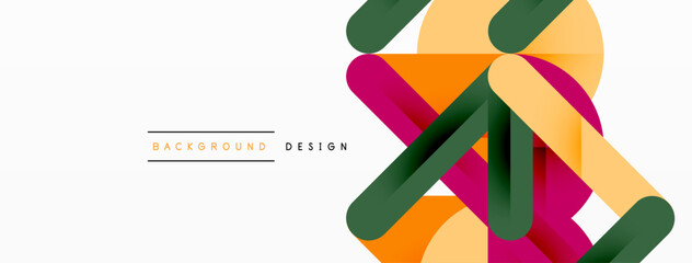 Colorful lines with shadows. Geometric background design. Vector Illustration For Wallpaper, Banner, Background, Card, Book Illustration, landing page