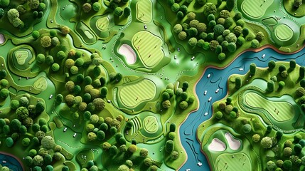 Detailed Golf Course Layout Map for Player Navigation and Strategy