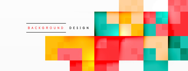 Dynamic colorful squares background. Vector Illustration For Wallpaper, Banner, Background, Card, Book Illustration, landing page