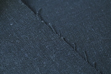 dark gray hemp viscose natural fabric cloth color; sackcloth rough texture of textile fashion...