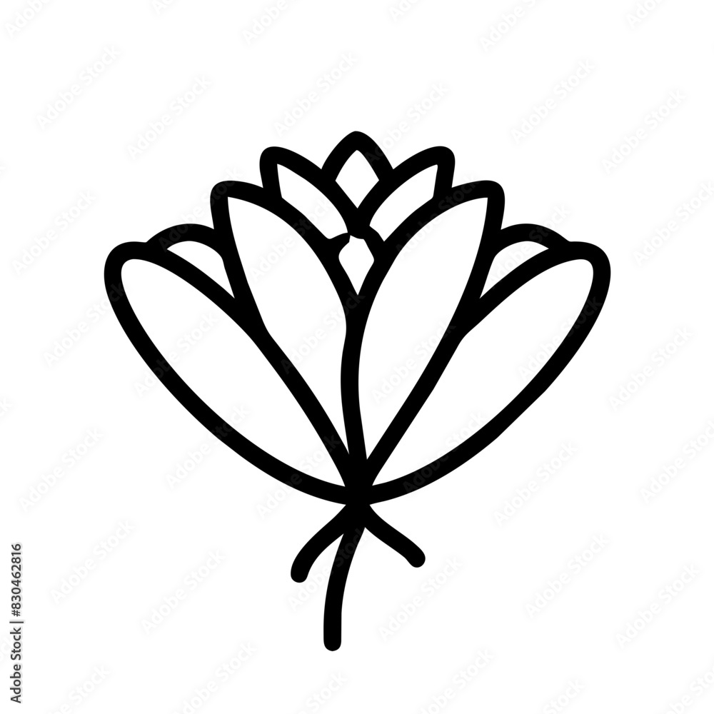 Sticker flowers icon outline