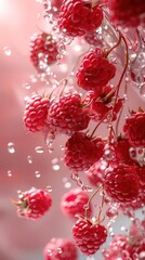 Elegance in Droplets, A Macro Study of Raspberry Clusters with Water Droplet Suspensions