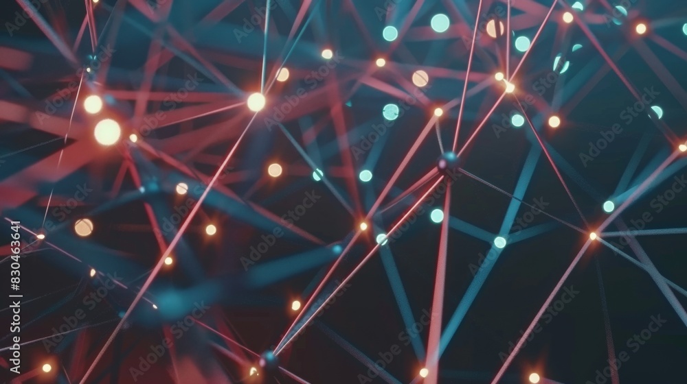 Fototapete abstract digital background with binary code and ai algorithms: visual representation of machine lea