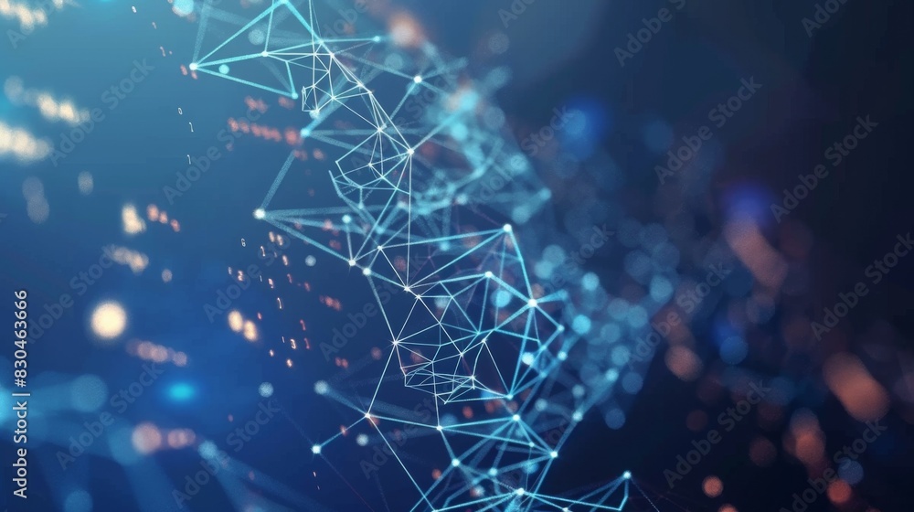 Fototapete abstract digital background with binary code and ai algorithms: visual representation of machine lea