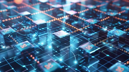 Obraz premium Abstract Digital Background with Binary Code and AI Algorithms: Visual Representation of Machine Learning, Data Processing, and Advanced Computational Technology in a Futuristic Cyber Landscape