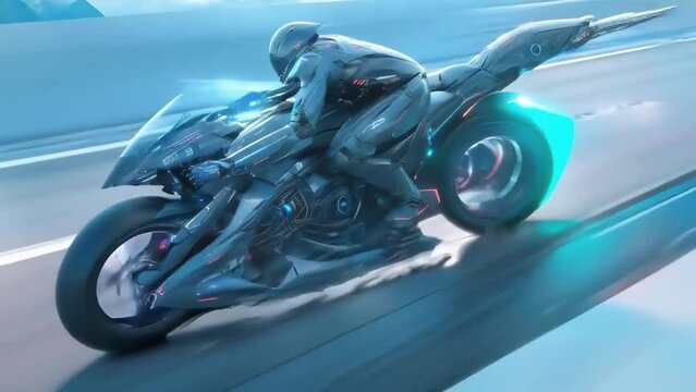 Futuristic Motorcycle Racing
