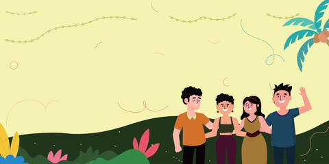 Friends Gathering in Nature