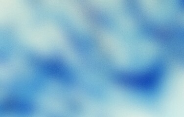 Blue white grainy background, blurry noisy grunge wide banner header poster cover backdrop design