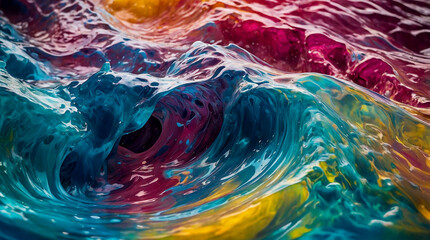 Obraz premium Dynamic Liquid Wave Backgrounds with Vivid Color Splashes