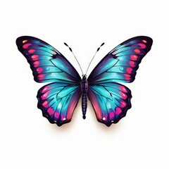 Obraz premium colorful butterfly top view of wings