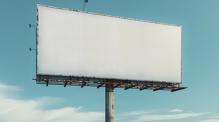 Mock up   blank  rectangle billboard sign board realistic  frame on the street for  brand, shop name on white background