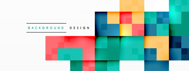 Dynamic colorful squares background. Vector Illustration For Wallpaper, Banner, Background, Card, Book Illustration, landing page