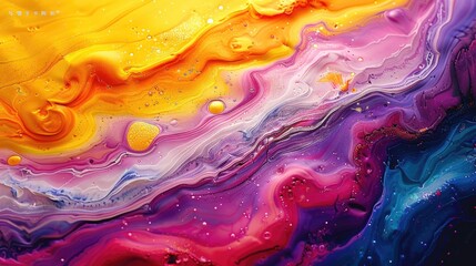 Abstract painting with vibrant colors . Fantasy concept , Illustration painting