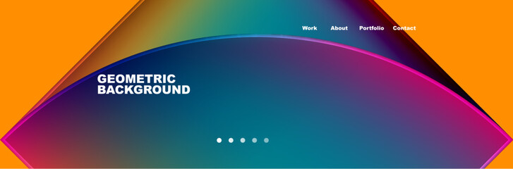 Circle triangle geometric web site page template. Vector Illustration For Wallpaper, Banner, Background, Card, Book Illustration, landing page