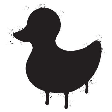 recommend clip art: Spray Painted Graffiti duck icon Sprayed isolated with a white background.
