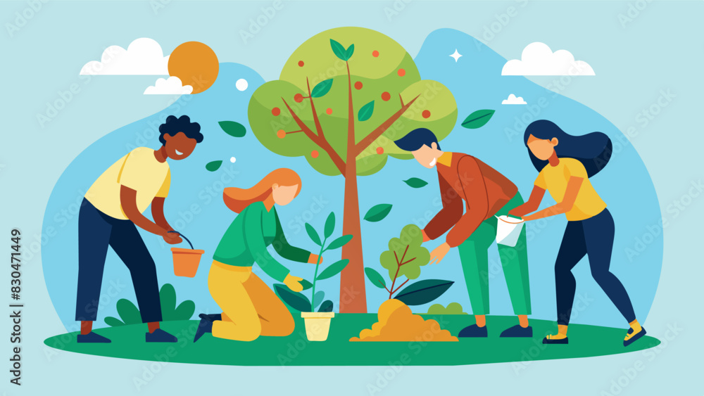 Poster the tree planting event not only enhances the physical environment but also strengthens the social f