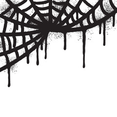 Spray Painted Graffiti spiderweb icon Sprayed isolated with a white background.