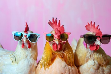  A crew of cool chick chickens and their hen pals rock