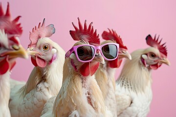  A crew of cool chick chickens and their hen pals rock