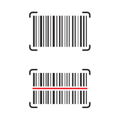 Simple Barcode Vector Design Icon